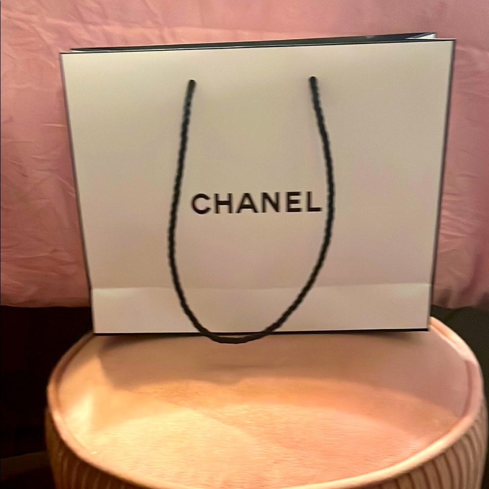 Chanel White Shopping Bag